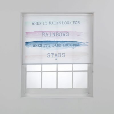 HOME Look for Rainbows Daylight Roller Blind - 3ft - White.